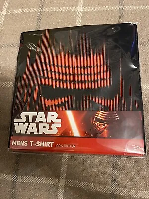 Buy Mens Disney Star Wars T-Shirt Kylo Ren First Order Top Large L Black New Sealed • 2.50£