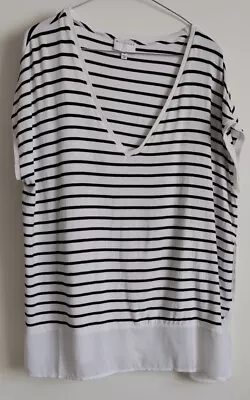 Buy Ladies Witchery Black And White Stripped Oversize Sleeveless Light Top Size M • 7.99£