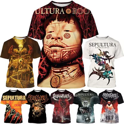 Buy Heavy Metal Rock Sepultura 3D Womens/mens Short Sleeve T-Shirt Casual Top Tee • 10.79£
