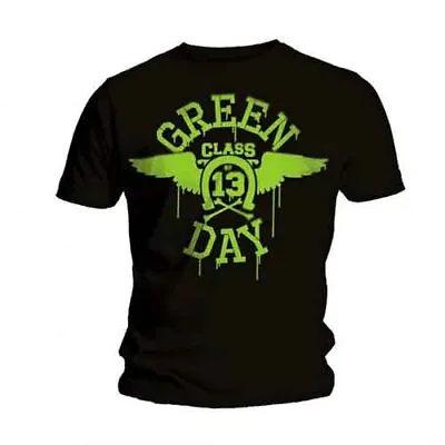 Buy Officially Licensed Green Day Neon Black Mens Black T Shirt Green Day ClassicTee • 14.50£