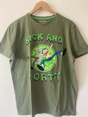 Buy Rick And Morty Adult Swim T-shirt Green Size Large • 4£