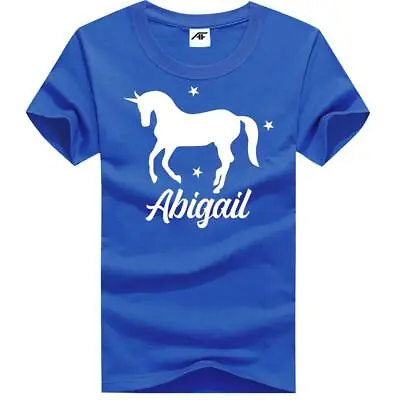 Buy Girls Abigail Unicorn Printed T-Shirts Crew Neck Casual Summer Wear Short Sleeve • 9.97£