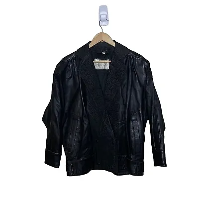 Buy LAKELAND Leather Biker Jacket Blazer Leopard Print Blazer Women’s Size 12 • 27£