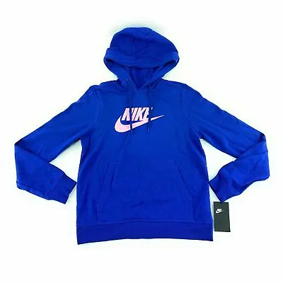 Buy Nike Youth S Small Logo Graphic Pullover Hoodie Rush Blue - Free Shipping • 12.62£