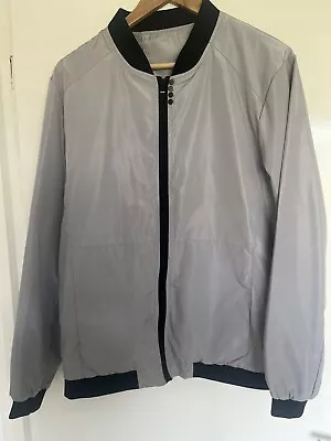 Buy Mens Grey Fashion Lightweight Bomber Jacket • 17£