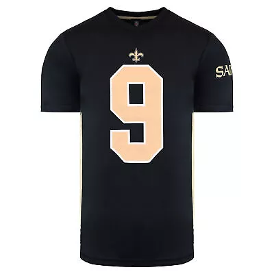 Buy Fanatics NFL New Orleans Saints Drew Brees  Black Mens T-Shirt MN06573DB • 17.99£