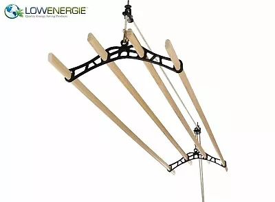 Buy 4 Lath Clothes Airer Ceiling Laundry Rack Maid Victorian Maiden Kitchen Dryer • 39.99£