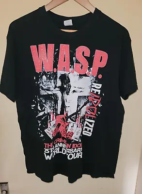 Buy WASP T Shirt Size L Crimson Idol 25th Anniversary World Tour Reidolized Blackie • 39.99£