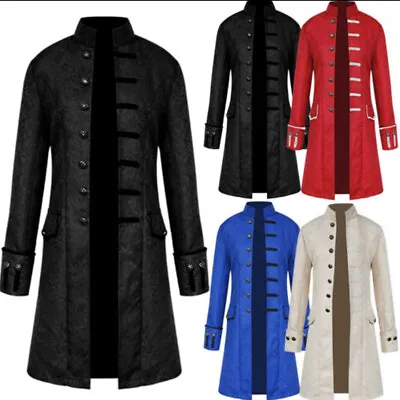 Buy Mens Retro Gothic Jacket Frock Coat Steampunk Victorian Morning Steampunk UK • 21.34£