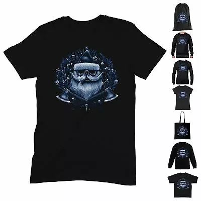 Buy Viking Gothic Santa Claus Christmas T Shirt - Skull Alternative Hipster Jumper • 14.95£