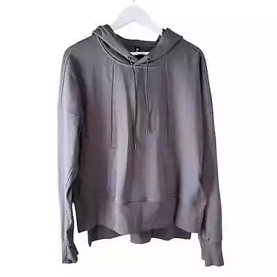 Buy ATHLETA Mission Hoodie Sculptek Sweatshirt Athleisure Size L Shale Brown • 37.80£