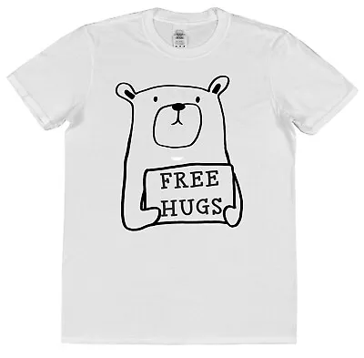 Buy Free Hugs T-Shirt Funny Bear Classic Funny T-Shirt Joke Humour Moody Bear • 15.95£