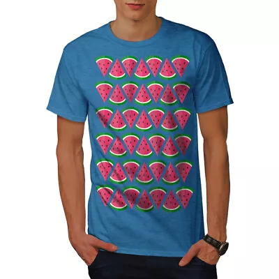 Buy Wellcoda Watermelon Piece Mens T-shirt, Summer Graphic Design Printed Tee • 15.99£