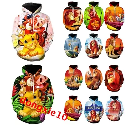 Buy Adults Kids The Lion King Simba 3D Hoodies Sweatshirt Pullover Coat Jumper Tops • 13.19£