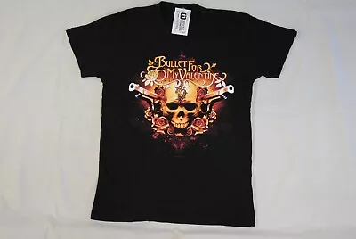 Buy Bullet For My Valentine Skull & Guns & Roses T Shirt New Official Bfmv Vintage • 12.99£