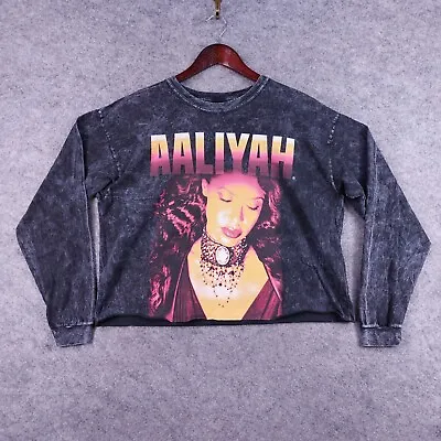 Buy AALIYAH Women’s Half T Shirt Tie Dye Long Sleeve Cut OFF Graphic Print • 9.44£