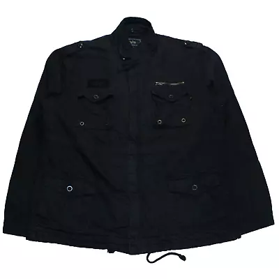 Buy Alpha Industries Field Jacket Mens XL Black Vintage Military Zip Up Army USA • 74.99£