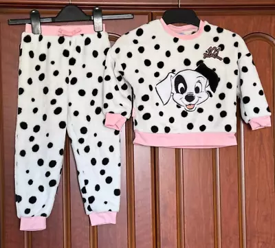 Buy Tu Girls 101 Dalmatian's PJ’s  Disney, Aged 3-4 Years. • 2.50£