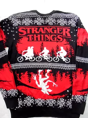 Buy Stranger Things Christmas Jumper Primark Netflix Size Large & Long Length Vgc • 9.99£