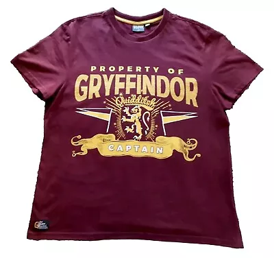 Buy HARRY POTTER Men's Size XL Burgundy T-Shirt Gryffindor Quidditch Captain @Tesco • 3.95£