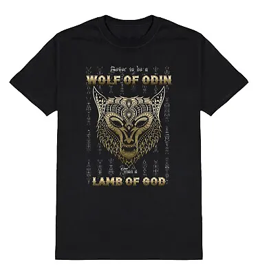 Buy Wolf Of Odin Lamb Of God T-Shirt Mens Viking Valhalla Organic Cotton Gift Top • 8.99£