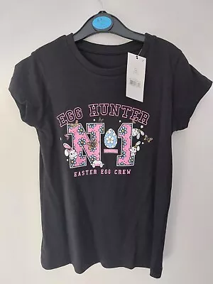 Buy BNWT Black Egg Hunter No 1 Easter Egg Crew Short Sleeve T-Shirt UK 6-7 Years • 4.50£