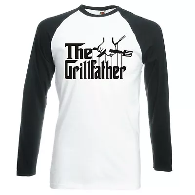 Buy Funny  The Grillfather  Raglan Longsleeve Baseball T-shirt • 16.99£