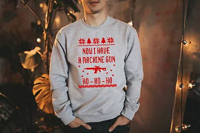 Buy Now I Have A Machine Gun Ho Ho Ho Xmas Sweatshirt Die Hard Bruce Willis • 19.99£
