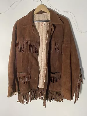 Buy Vintage JOKER Suede Fringe Western Jacket • 80£