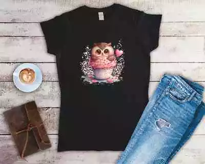 Buy Owl In A Cupcake Ladies Fitted T Shirt Sizes Small-2XL • 12.49£