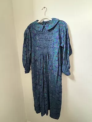 Buy Vintage Clothing 1970’s Early Monsoon Smock Gypsy Dress 12 Boho Summer • 29.99£
