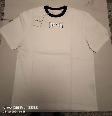 Buy Givenchy White Logo Printed T-shirt Size XXL • 123.14£