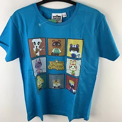 Buy Animal Crossing T-Shirt Kids Boys 7-8 Years Tee Top Blue • 8.50£