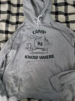 Buy Levi's X Stranger Things Hoodie, Camp Know Where 85, Large, Grey, Netflix • 22.99£