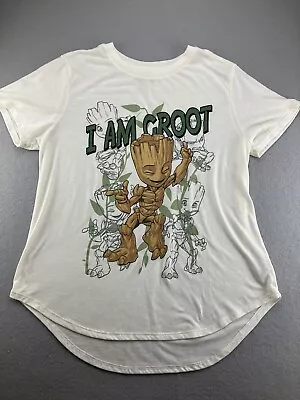 Buy Marvel Guardians Of The Galaxy I AM GROOT T Shirt Youth 2XL (19) Cream Short Slv • 6.25£