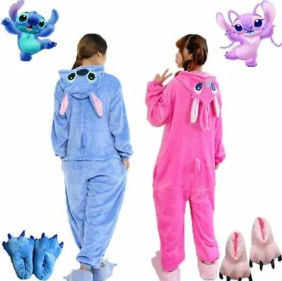 Buy Party Cosplay Women Stitch Angel Lilo Kigurumi Pajamas Animal Onesie9a Costume • 10.66£