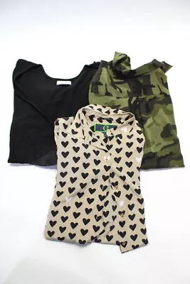 Buy C Wonder Flynn Skye Womens Camo Heart Shirts Bodysuit Black Brown XS S Lot 3 • 31.25£