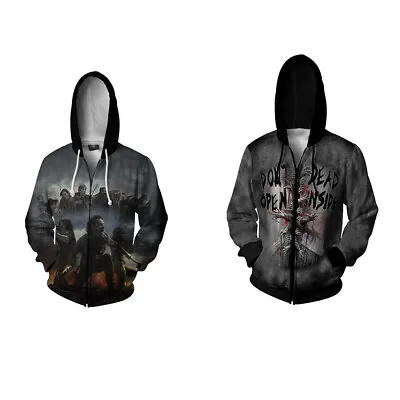 Buy The Walking Dead 3D Hoodies Scary Zombie Rick Sweatshirts Jacket Coat Costumes • 19.08£