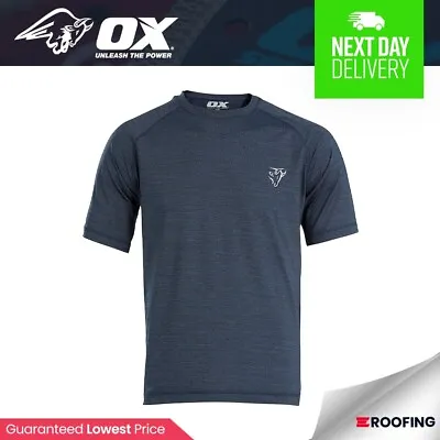 Buy OX Tools OX-W551902 OX Tech Crew T-Shirt Navy - S - Work Safety Wear • 24.99£