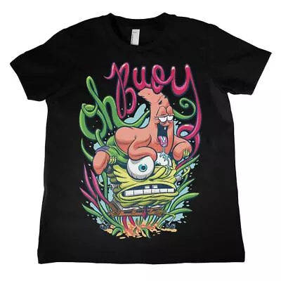 Buy Children's SpongeBob SquarePants 'oh Buoy' Black Crew Neck T-Shirt • 9.95£