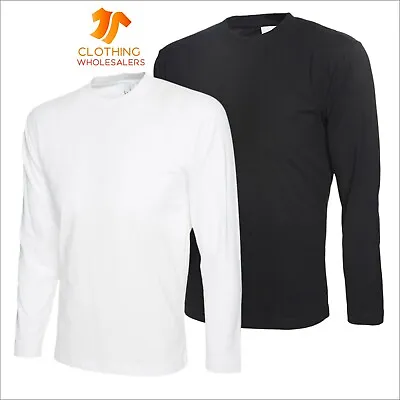 Buy Uneek Mens Full Long Sleeve T-Shirt Crew Neck Casual Work Leisure Tee TOP S-4XL • 8.18£