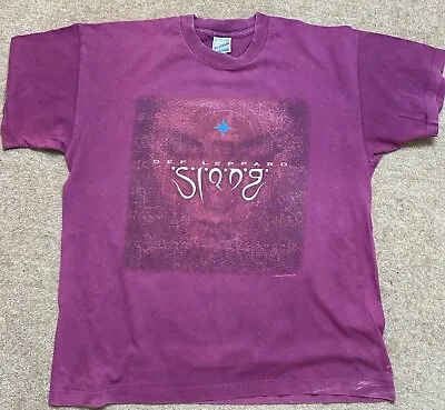 Buy Vintage Def Leppard Tour T Shirt 1996 90s Screen Stars Stains Read • 19.99£