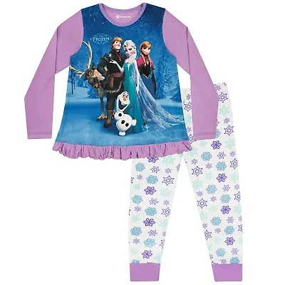 Buy Disney Frozen Anna & Elsa Pyjamas Kids Girls Toddler 2-12 Years Loungewear Set • 15.99£