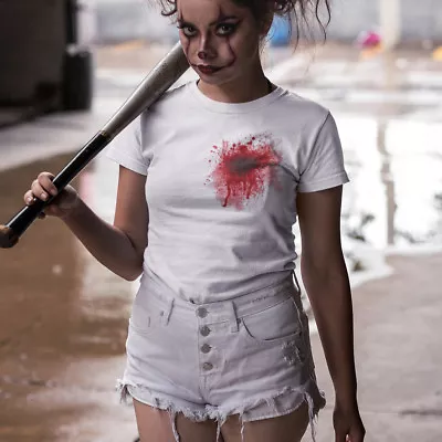 Buy Gun Shot With Blood T Shirt - Great For A Halloween Outfit - Ridiculous Price • 9.95£
