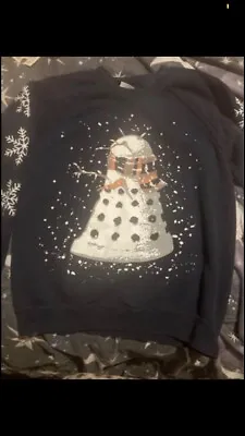 Buy Snowy Dalek Doctor Who Inspired Childrens Christmas Jumper Sweatshirt Age 9-11 Y • 10£
