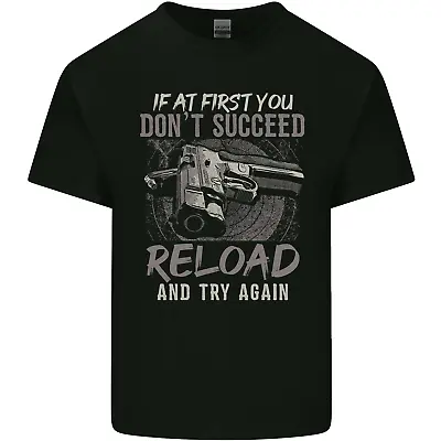 Buy Guns Reload & Try Again Mens Cotton T-Shirt Tee Top • 11.75£