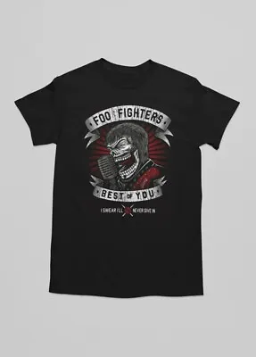Buy Foo Fighters Graphic Print Black Short Sleeve T-Shirt Message For Sizes S/XL • 13.99£