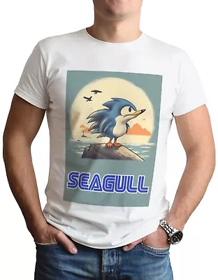 Buy Seagull Funny Gamer T-Shirt Gaming Parody Hedgehog Retro Joke Gift Arcade • 7.99£
