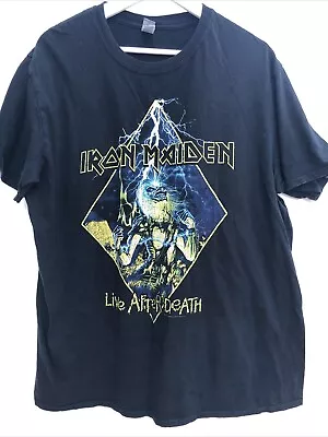 Buy IRON MAIDEN T Shirt Live After Death Black Short Sleeve Mens XL • 14.95£