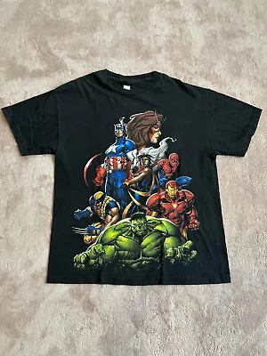 Buy Marvel Mad Engine T Shirt Large Avengers Mega Print Y2K Men's  • 15.99£